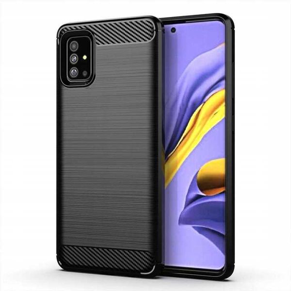 Spacecase Carbon Galaxy A71 Czarny zdjęcie 7