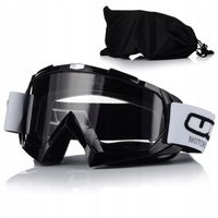 GOGLE MOTOCYKLOWE UNIT CZARNE JASNA SZYBA NA MOTOR CROSS QUAD ATV