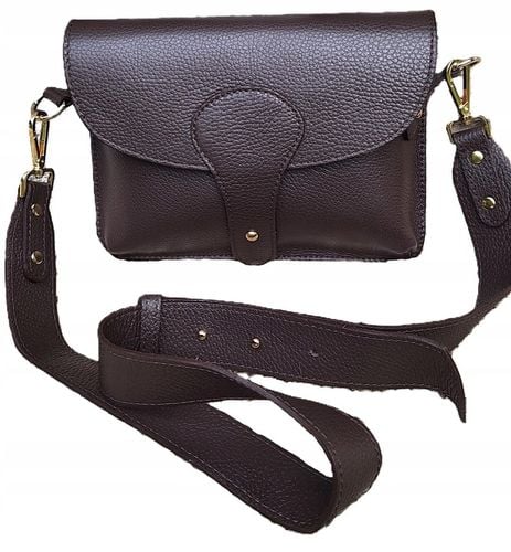 Torebka włoska nerka listonoszka MAXI DUŻA WERSJA zamek Vera Pelle na Arena.pl