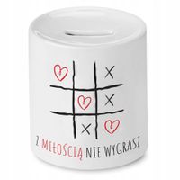 Skarbonka Śmieszna Zabawna Z Miłością Nie Wygrasz Z Nadrukiem Ze Zdjęciem