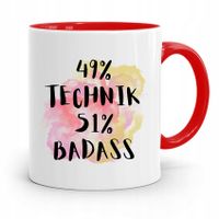 Dla Technika Kubek Czerwony Prezent Z Nadrukiem Ze Zdjęciem