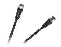 KPO2738-1,8 Kabel wtyk TV - wtyk F 1,8m czarny