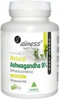 Aliness Natural Ashwagandha 9% 100kaps. Krążenie Układ nerwowy 570mg Stres