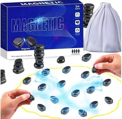 GRA MAGNETYCZNE KAMIENIE 40X STRATEGICZNA EDUKACYJNA GRA PLANSZOWA 40 SZTUK na Arena.pl