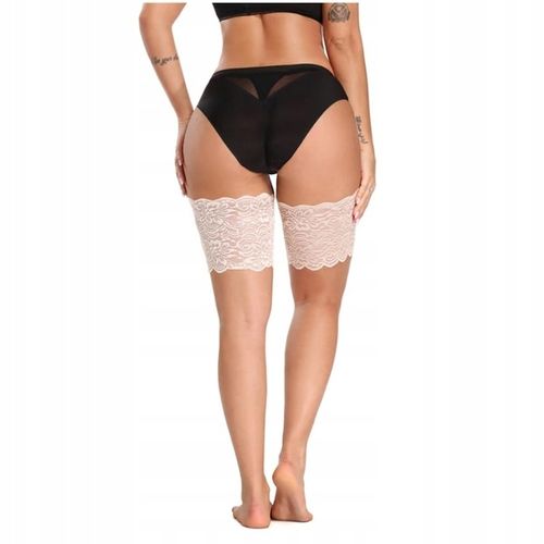 OPASKI NA UDA PRZECIW OTARCIOM KORONKA BEŻOWE 3/4 na Arena.pl