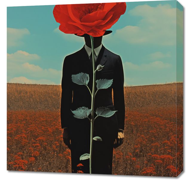 Obraz 70x70cm Obserwator zza Maku zdjęcie 1