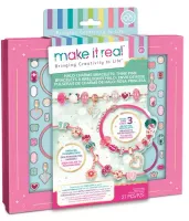 Zestaw dla dzieci do wyrobu bransoletek Make it Real Halo Charms Think Pink