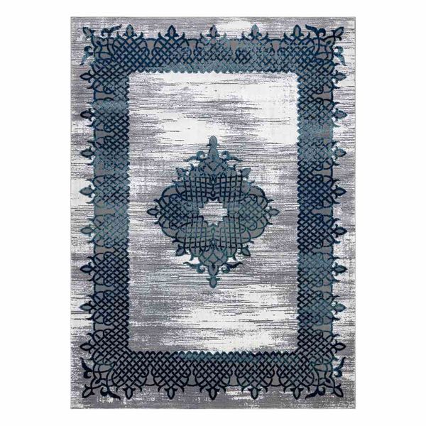 RUG/LU/IONA/FRAME3/BLUE+GREY/160x220 zdjęcie 1