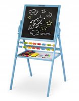 TABLICA DWUSTRONNA EDUKACYJNA DLA DZIECI MAGNETYCZNA KREDOWA + AKCESORIA