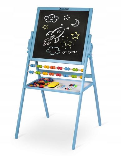 TABLICA DWUSTRONNA EDUKACYJNA DLA DZIECI MAGNETYCZNA KREDOWA + AKCESORIA na Arena.pl