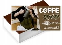 Wizytówki firmowe reklamowe 100szt duży wybór COFFE SHOP kawa