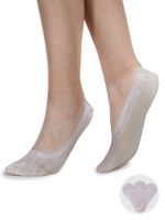 Skarpety stopki damskie laserowe z połyskiem srebrne 3PAK 36-41 YOCLUB