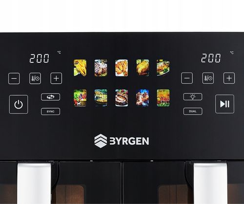 Frytkownica Beztłuszczowa Air Fryer BYRGEN 9L dwukomorowa 2400W na Arena.pl