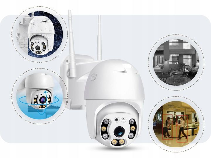 KAMERA WIFI IP SMART OBROTOWA ZEWNĘTRZNA 1080p FULL HD 2MP ZOOM 4x DETEKCJA zdjęcie 8