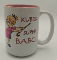 kubek ceramiczny duży w kartoniku 450ml  babcia w6