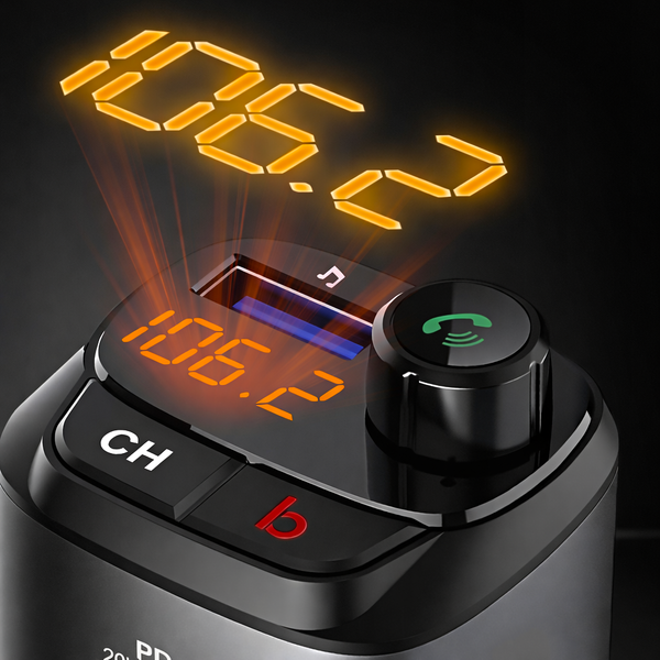 Transmiter Samochodowy FM Ładowarka 36W QC 3.0 Typ C Bluetooth zdjęcie 7