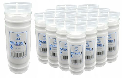 Rewelacyjne wkłady do zniczy Całoroczne Wenus 3 Linis 3dni 15 szt na Arena.pl