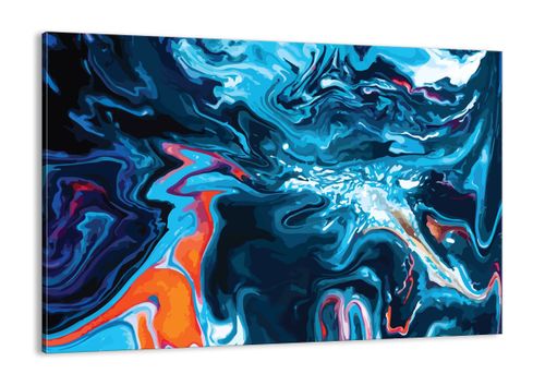 Obraz Na Płótnie - Abstrakcja Błękit  - 100X70 Cm - Aa100X70-4085 na Arena.pl