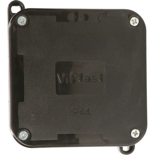 Puszka czarna nt IP44 4-wkręty pusta 064-05 ViPlast zdjęcie 1