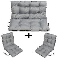 Poduszki na meble RATTAN 120x60x50 zestaw 2+1 STAL