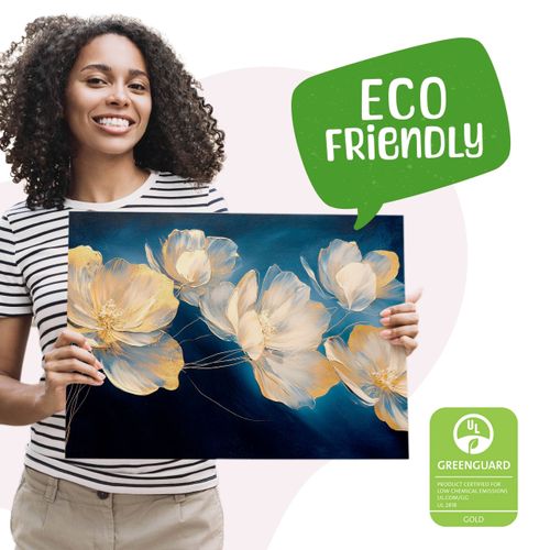 Obraz Do Salonu Sypialni Kremowe Kwiaty Glamour Abstrakcja 40cm x 30cm na Arena.pl