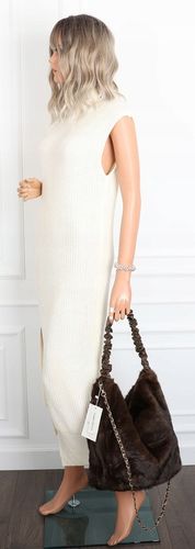 TOREBKA DAMSKA A4 NA RAMIĘ Z FUTERKA WŁOSKA MARKA XY2503 czekoladowa na Arena.pl