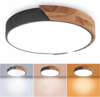 LAMPA SUFITOWA PLAFON LED OKRĄGŁA CZARNY NATYNKOWY Z PILOTEM 36W