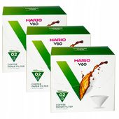 Filtry papierowe Hario do kawy dripa V60 VCF-02 biały 3 x 100 (300 szt) BOX
