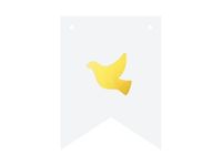 Baner DIY, 16 cm, kształt "ptaszek" lewy [stwórz swój baner]