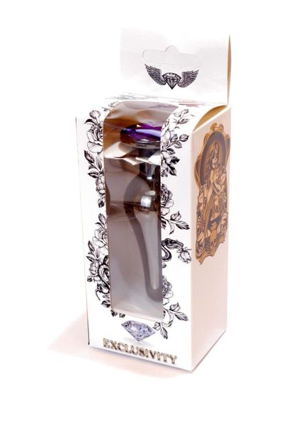 Plug-Jewellery Dark Silver BUTT PLUG- Purple zdjęcie 10