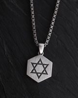 Srebrny wisiorek GWIAZDA DAWIDA