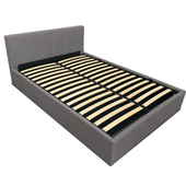 Łóżko tapicerowane Vertica 160x200 szare velvet pojemnik stelaż