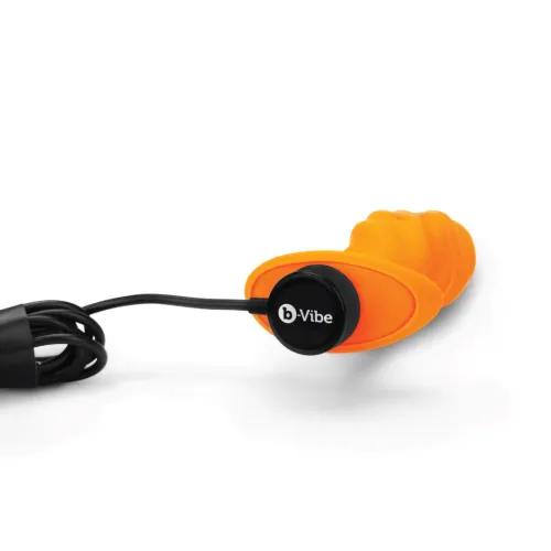 b-vibe texture plug swirl orange - wibrujący model z falistą powierzchnią na Arena.pl