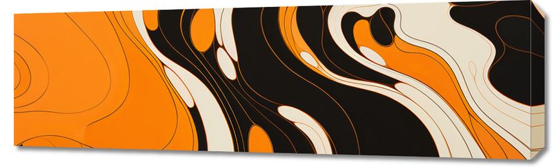 Obraz 100x30cm Tańczący Atrament zdjęcie 1