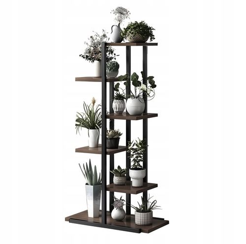 KWIETNIK METALOWY PIĘTROWY STOJĄCY STOJAK LOFT PÓŁKI NA KWIATY DĄB WYSOKI na Arena.pl