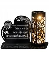 Duży Znicz Solarny LED MAXI Pamiątka – Premium Na Grób Wszystkich Świętych