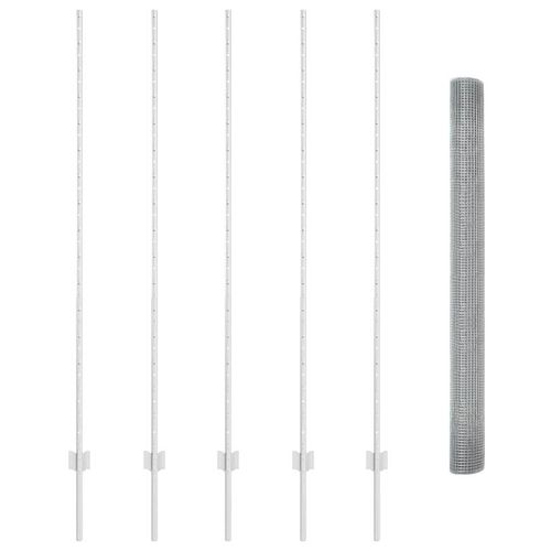 Ogrodzenie z słupkami Srebrny 1.6 x 10 m Stal na Arena.pl