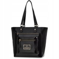 Monnari Klasyczna Torebka Damska Shopper Na Ramię Duża Czarna Logo Aktówka