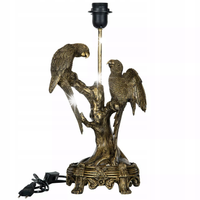 LAMPA STOŁOWA STOJĄCA ZŁOTA PAPUGI do sypialni retro bez klosza biurkowa