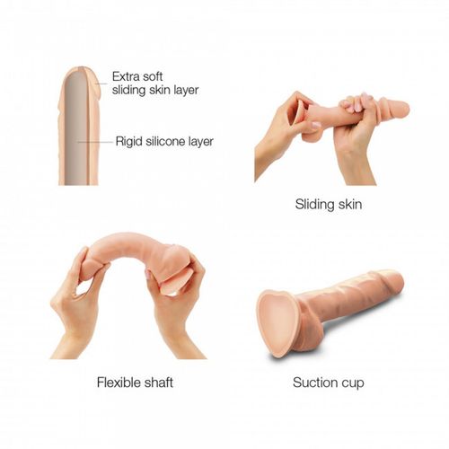 sliding skin realistic dildo vanilla xl na Arena.pl