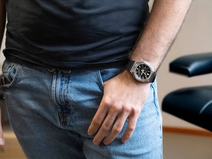MĘSKI ZEGAREK CASIO GBM-2100-1AER G-SHOCK CZARNY NA PASKU SOLAR BLUETOOTH zdjęcie 4