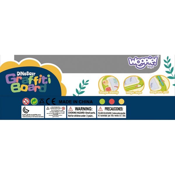 WOOPIE Znikopis Tablica Magnetyczna Kolorowa + 2 Stempelki Dinozaur zdjęcie 8