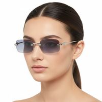 Damskie okulary fotochromowe kat.2-3 przeciwsłoneczne bezramkowe STLF-05A