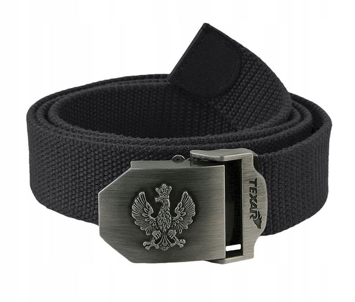 Pas pasek parciany Texar orzeł czarny zdjęcie 1