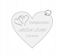 Brelok Breloczek SERCE z dedykacja Grawer imię