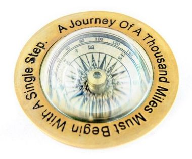 Mosiężny kompas soczewkowy DREAM - 7,5x7,5x3,5cm