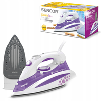 Lekkie żelazko parowe 2200W 380ml funkcja samoczyszczenia Sencor SSI 8441VT