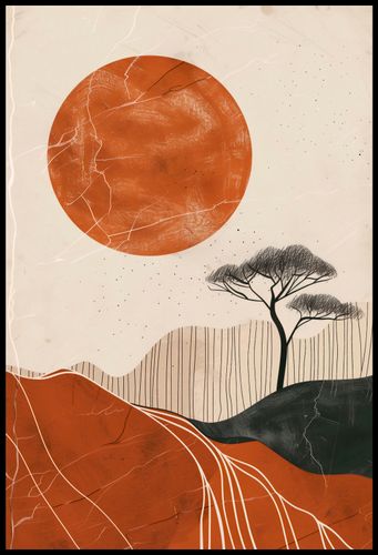 Plakat 67,5x100cm Afrykański Zachód Słońca na Arena.pl