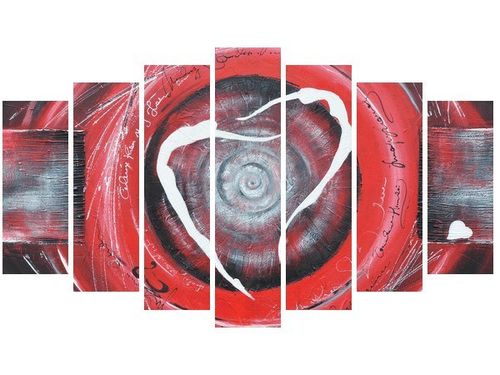 OBRAZ LOVERS DANCING TANIEC KOCHANKÓW ABSTRAKCJA CZERWIENI na Arena.pl