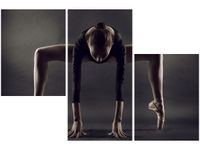 60 90CM OBRAZ 3 ELEM BALETNICA ŚCIENNY DRUK PŁÓTNO